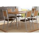 Ver imagem 6 de Mesa para Cozinha 1556 + Tampo Madeirado 136x80cm Freijo c/ Prata - Carraro