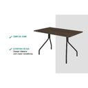 Ver imagem 3 de Mesa para Cozinha 1556 + Tampo Madeirado 136x80cm Freijo c/ Prata - Carraro