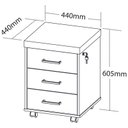 Ver imagem 6 de Conjunto Escritório: Mesa 6198+ Balcão 6200+ Gaveteiro 6203