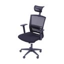 Ver imagem 1 de Cadeira Presidente New Ergon com Apoio de Cabeça Relax Br 1d Or-3317 Preta