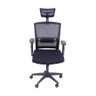 Cadeira Presidente New Ergon com Apoio de Cabeça Relax Br 1d Or-3317 Preta - 2