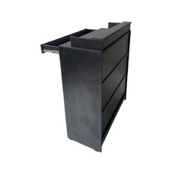 Balcão Caixa + Expositor Vidro 100% Mdf Lojas e Comércios Preto - Suprema Móveis - 4