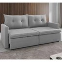 Ver imagem 3 de Sofá Taiwan 180cm - Cinza Claro Konfort