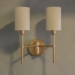 Arandela Luminária de Parede Imperial Clássica Bivolt com Cúpula 2 Bege Algodão - 4