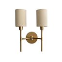 Ver imagem 4 de Arandela Luminária de Parede Clássica Imperial Dourado com Dupla Cúpula Bege Decoração Iluminação