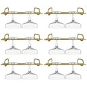 Ver imagem 1 de Kit 6 Organizadores Porta Taças 25cm Suportes para Pendurar Taças Dourado
