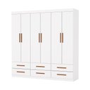 Ver imagem 2 de Guarda Roupa 6 Portas 6 Gavetas Unique -grand Line