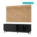 Ver imagem 4 de Conjunto Rack Preto Touch e Painel Parede Cedro Ventura Carraro