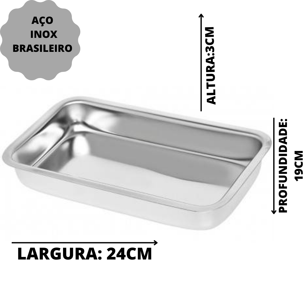 Bandeja Instrumentais Odontológicos Aço Inox Procedimentos:inox - 3