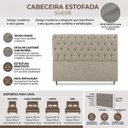 Ver imagem 7 de Cabeceira de Casal Estofada Captone 1,38 Mts Luna Vilajo: Suede Crush Cappucino