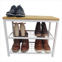 Ver imagem 2 de Porta Sapatos com Banco Vazada 60cm Branca