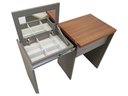 Ver imagem 7 de Mesa Multiuso Projeto Camarim Madeirado com Assento Estofado Cinamomo/ Hunter