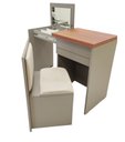 Ver imagem 4 de Mesa Multiuso Projeto Camarim Madeirado com Assento Estofado Cinamomo/ Hunter