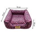 Ver imagem 2 de Cama para Cachorro Quadrada Impermeavel Luppet Oncinha Pink - Gg
