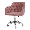 Ver imagem 1 de Cadeira Poltrona Ágata Rosê Giratória com Regulagem de Altura e Rodinhas