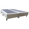 Base Cama Box King Size Suede Bordado Bege Skybox - 1