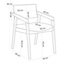 Ver imagem 5 de Cadeira para Sala de Jantar Estar Living Giorgia B04 Couríssimo Camel - Lyam Decor