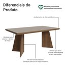 Ver imagem 3 de Mesa de Jantar Retangular Tampo com Moldura Rustic/Crema 5389 Madesa