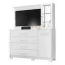 Ver imagem 1 de Cômoda Ilhabela com 1 Porta e 4 Gavetas Branco - PR Móveis