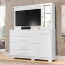Ver imagem 2 de Cômoda Ilhabela com 1 Porta e 4 Gavetas Branco - PR Móveis