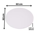Ver imagem 4 de Mesa Beta Big Inox 75 Cm (alt) Disco Redondo Tampo Mdp Redondo 60 Cm (larg) X 2,50 Cm (alt) Branco