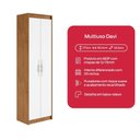 Ver imagem 3 de Armário Multiuso Davi 2 Portas 4 Prateleiras MDP 50.4cm Amêndoa Móveis Lopas