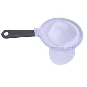 Kit 05 Peças Grande Coador de Pano Flanelado Tamanho 13cm 100% Algodão Cabo de Plastico - Panami