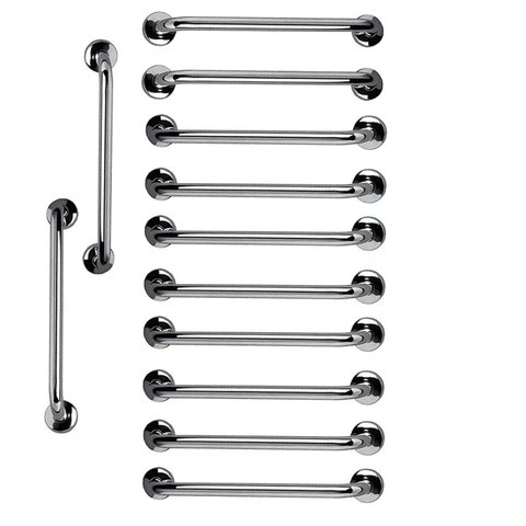 Barra Apoio 60cm Aço Inox Kit 12 Unidades Suporte Acessibilidade Idoso Gestante Criança Deficiente S