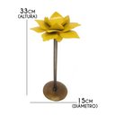 Ver imagem 2 de Castiçal De Ferro Para Decoração de Aniversário Rustico Artesanal - Amarelo