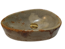 Ver imagem 3 de Cuba de Apoio Oval em Concreto Pintada Artesanal para Banheiro