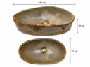 Ver imagem 5 de Cuba de Apoio Oval em Concreto Pintada Artesanal para Banheiro