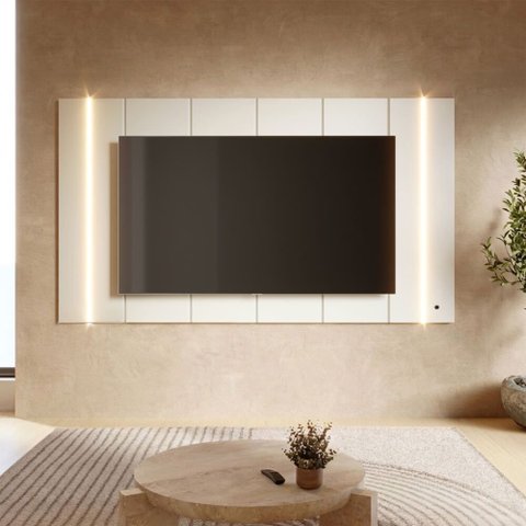 Painel para Tv até 75 Polegadas Maggiore com Led Off White Matte Colibri