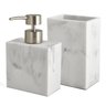 Conjunto Porta-sabonete Líquido Mármore Carrara em Polirresina Mart - 1
