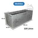 Ver imagem 2 de Cachepô Floreira Urbe 100 Jardineira Polietileno 100x40x40cm Cimento Queimado Japi