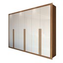 Ver imagem 1 de Guarda-roupa Casal Aura 6 Portas 6 Gavetas Cinamomo/branco - Panorama Móveis