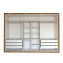 Ver imagem 2 de Guarda-roupa Casal Aura 6 Portas 6 Gavetas Cinamomo/branco - Panorama Móveis