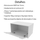 Ver imagem 3 de Balcao Gabinete 60 Cm 1 Porta Basculante Bn3646 Branco Tecno Mobili