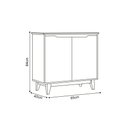 Ver imagem 4 de Buffet Flow 2 Portas sem Gaveta Off White e Freijó com Design Moderno para Sala de Jantar