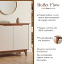 Ver imagem 2 de Buffet Flow 2 Portas sem Gaveta Off White e Freijó com Design Moderno para Sala de Jantar