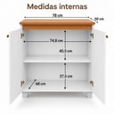 Ver imagem 5 de Balcão para Cooktop 5 Bocas 2 Portas com Tampo em MDF Fox Espresso Móveis