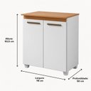 Ver imagem 3 de Balcão para Cooktop 5 Bocas 2 Portas com Tampo em MDF Fox Espresso Móveis