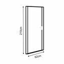 Ver imagem 6 de Kit Porta de Madeira Amescla Batente Pinus 9 cm com Fechadura Lado Direito 210 x 62 Somad
