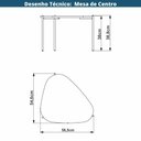 Ver imagem 4 de Mesa de Centro Orgânica Artesano 59 Cm (largura) em Mdp Nero (preto) e Pés em Aço Preto