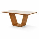 Ver imagem 7 de Mesa Jantar Retangular com 6 Lugares Pés Madeira Maciça - Mdf/vidro 160x90 - Off White