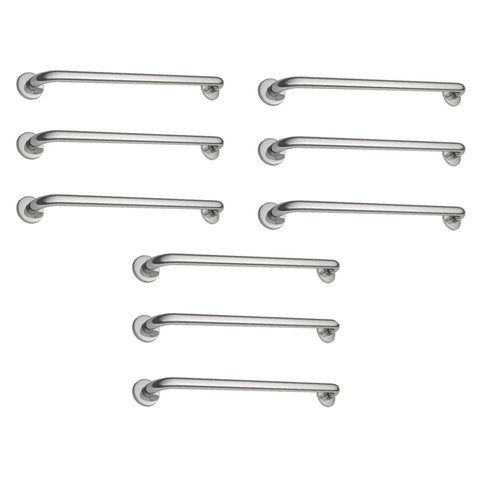 Barra de Apoio 70cm Inox Kit 9 Unidades Idoso Gestante Deficiente Casa Banheiro Box Resistente Segur