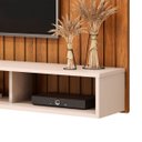Ver imagem 6 de Painel para Tv até 60 Polegadas Ripado com Prateleiras Friz Freijó/off White - Dj Móveis
