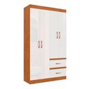 Ver imagem 2 de Guarda-roupa Solteiro Dallas 4 Portas 2 Gavetas - Doripel