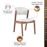 Kit 6 Cadeiras Decorativa Sala de Jantar Luxo Luna Facto Branco - Mozzelar - 2