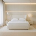 Ver imagem 4 de Cama Japonesa com Cabeceira Corea Seo Casal Courino Off White - Sallar Home