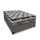 Ver imagem 3 de Cama Base Box Baú Casal Super Black Sintético Cinza + Colchão Casal Super Black D33 28x138x188